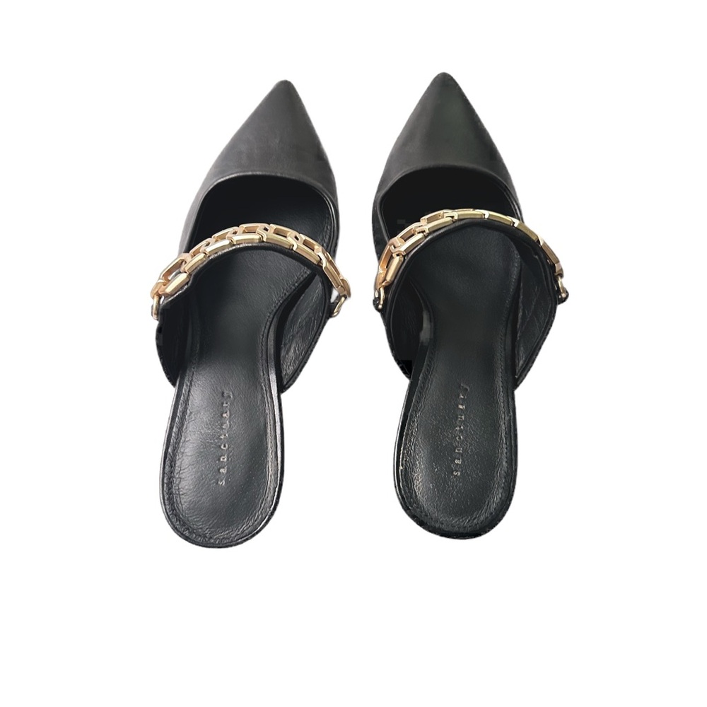 Sanctuary Black Pointed Toe Embellished Pumps Size 8.5 M - Picture 2 of 11